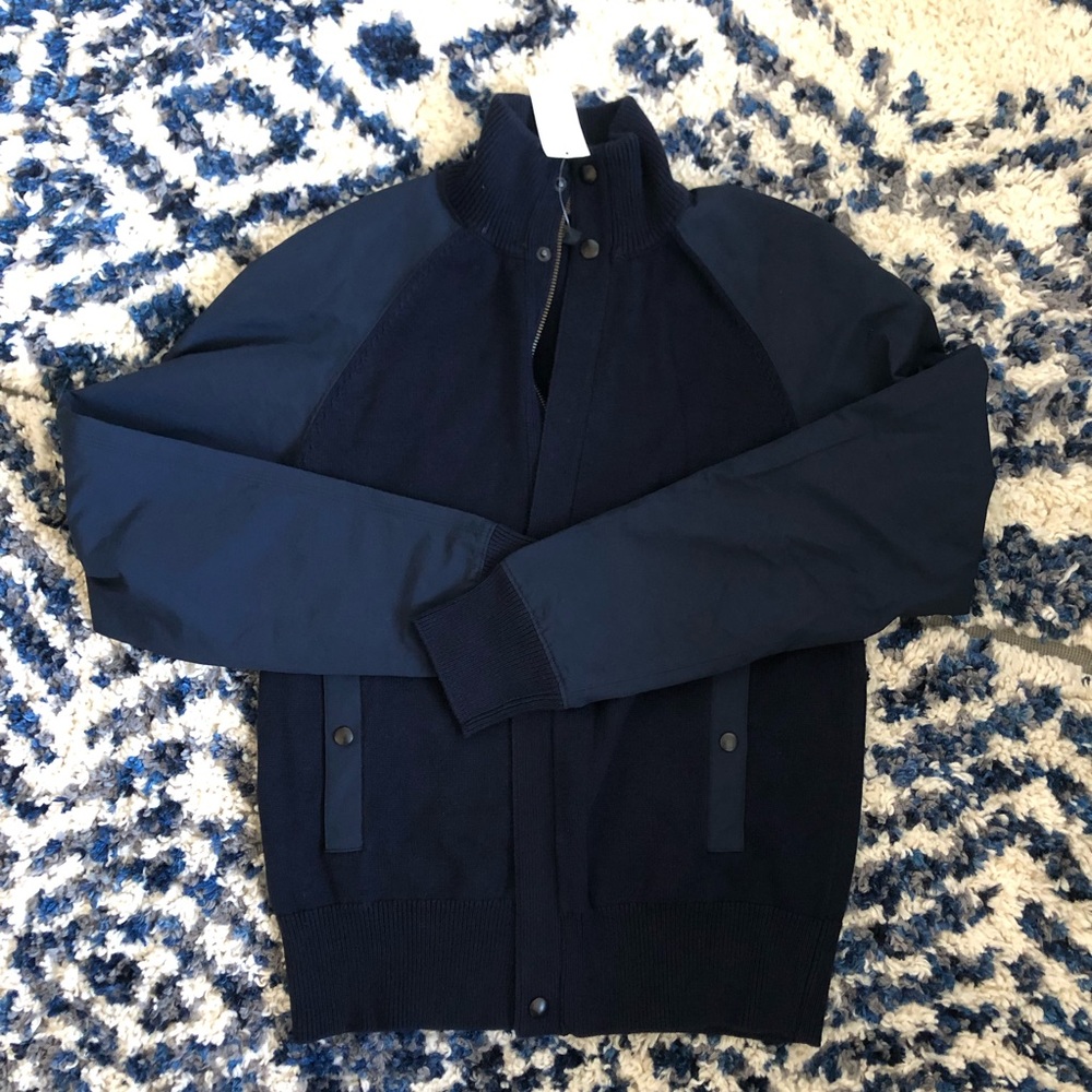 Mix texture jacket - Blue